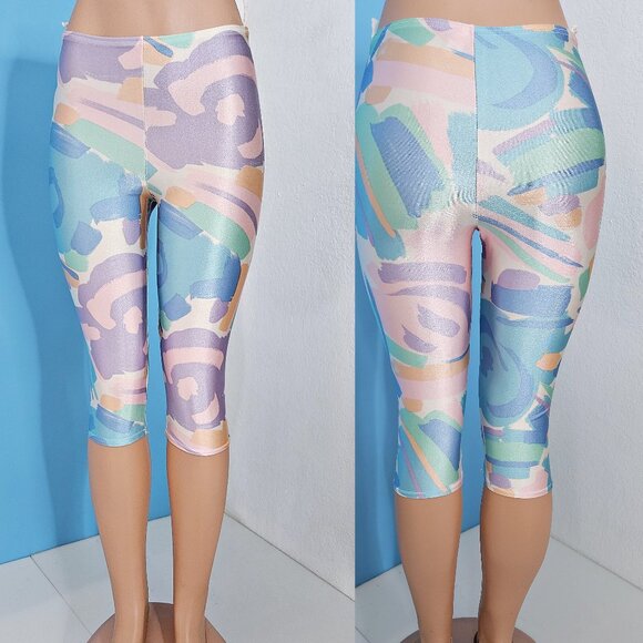 California Sport Pants - CALIFORNIA SPORT Vintage Workout Spandex TIGHTS Fitness Crop Pants Sz Medium